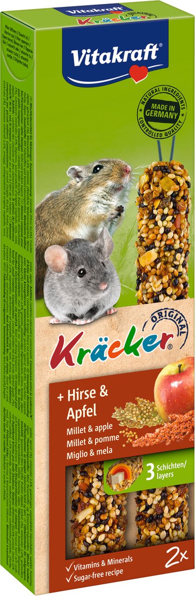 Vitakraft Muis/Gerbil Kracker Corn/Fruit 2 stuks