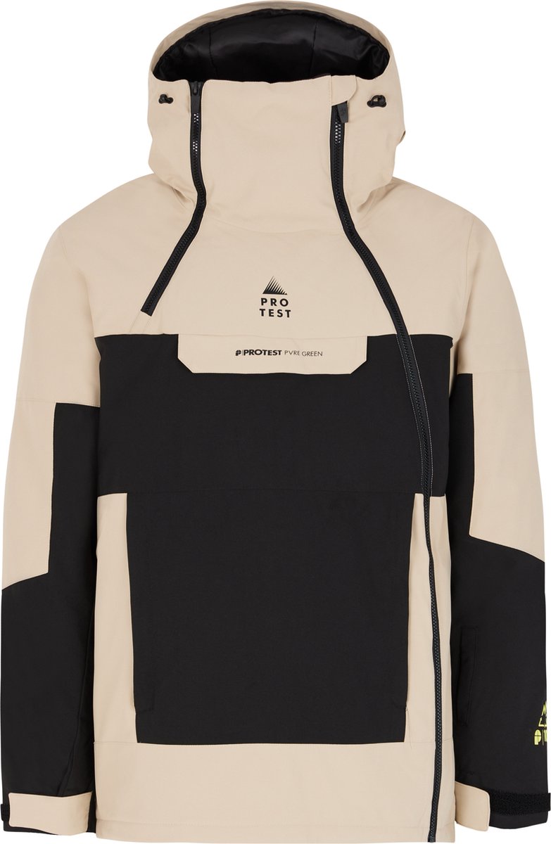 Protest Prtdazzle – Skijas Heren – Waterafstotende afwerking – Winterjas – Waterkolom 10K Beige
