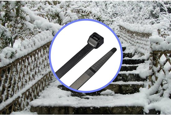 TRU COMPONENTS TC-12523704 Serre-câbles résistants au froid 380 mm 7.6 mm noir Résistance au froid 100 pc(s)