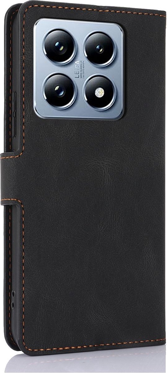 Mobigear Telefoonhoesje geschikt voor Xiaomi 14T Hoesje | Mobigear Wallet Bookcase Portemonnee | Pasjeshouder voor 3 Pasjes | Telefoonhoesje voor Pinpas / OV Kaart / Rijbewijs - Zwart