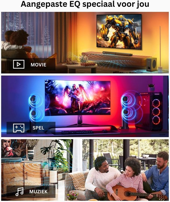 White-label® Surround Set Home Cinema - Speakers - Thuisbioscoop Set - Draadloos - Bluetooth - Zwart van White-Label® — afbeelding 2