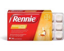 Rennie Sinaasappel Kauwtabletten - 2 x 36 tabletten