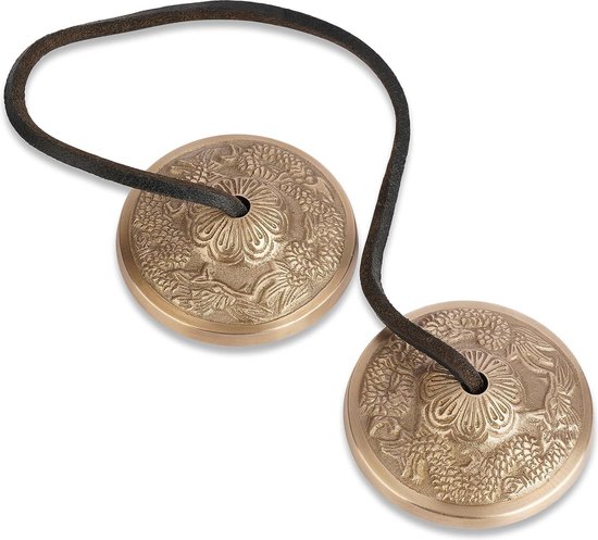 Tingsha Bekkens Klokken - Tibetaanse Boeddhistische Meditatie Yoga Bell met Twee Draken Reliëf - Manjira Instrument Spirituele Geschenken van Tingsha. — afbeelding 4