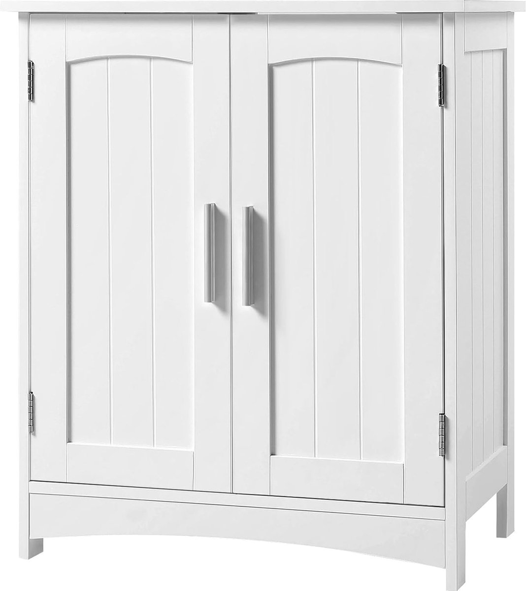 Wastafelonderkast - Badkamerkast met 2 Deuren en Verstelbare Plank - Modern en Vrijstaand - 50x60x30 cm - Wit