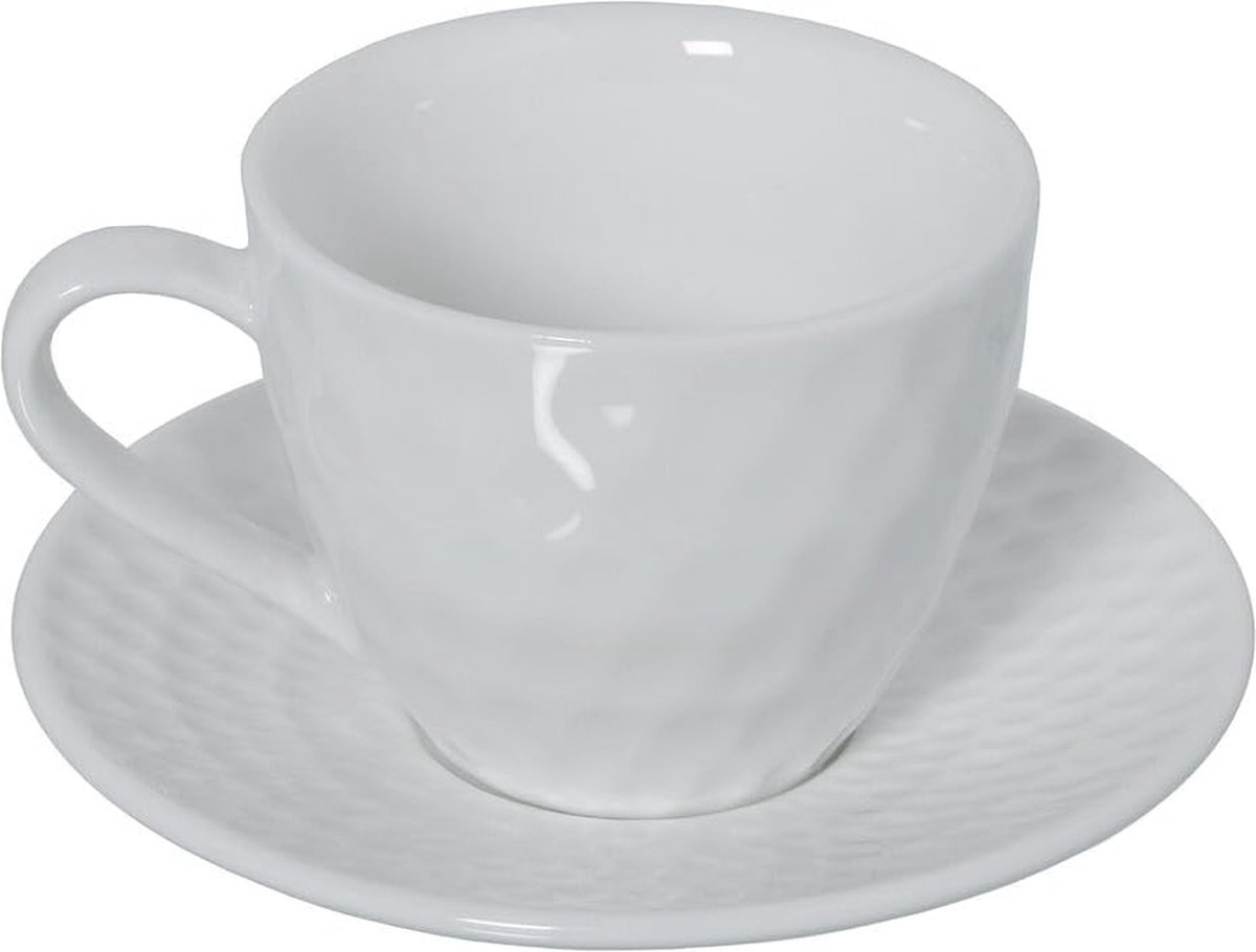 Set van 6 porseleinen koffiekopjes voor een elegante koffietafel