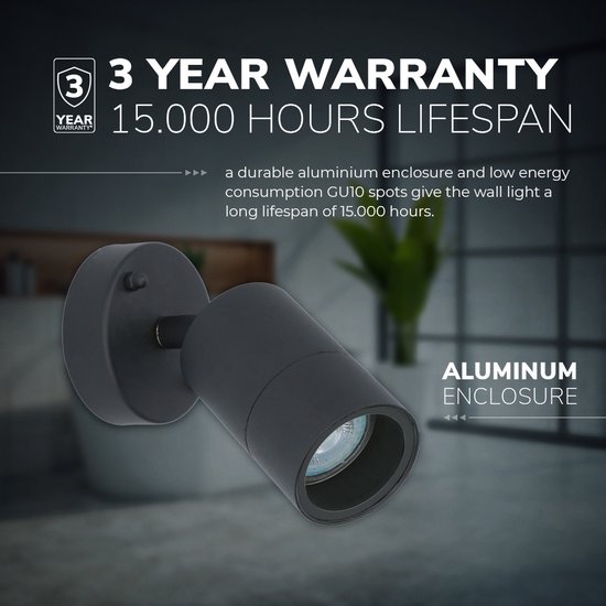 Hofronic Selma WiFi & Bluetooth Dimbare LED Wandlamp - Google Home En Amazon Alexa Up Down Light Ip65 Incl 2x Rgbww Gu10 Spots Wit