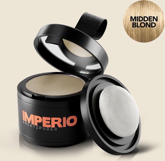 Poudre de repousse IMPERIO Spray de repousse blond moyen Alternatief pour la repousse Mascara capillaire Retouche de repousse Spray réinventé