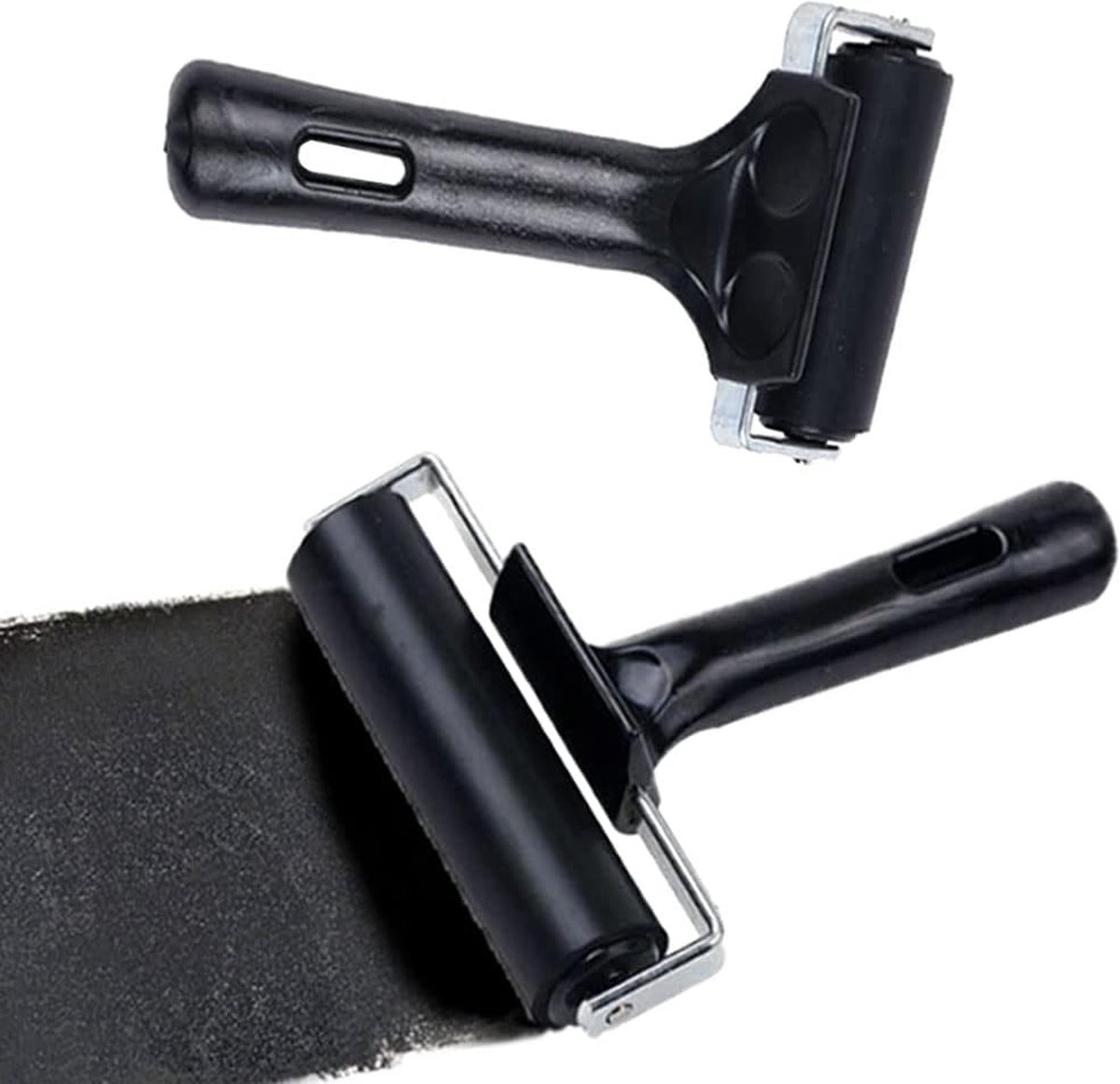 Goodivery ® Veelzijdige Rubberrollerset voor Blokdruk en Ambachtelijke Projecten, 2 Stuks