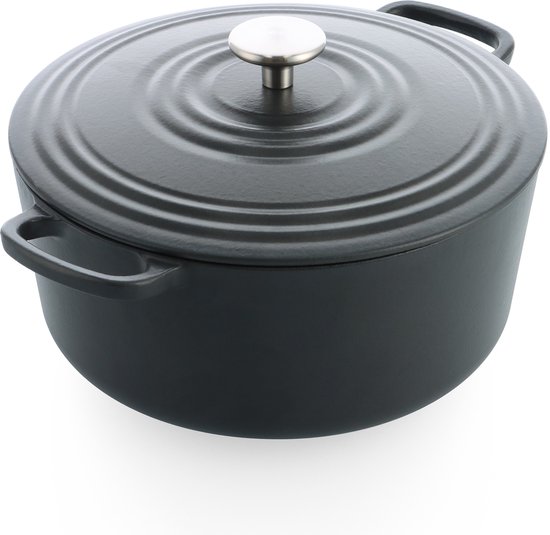 BK Bourgogne braadpan 28cm/6.7L Earl Grey - gietijzer - inductie