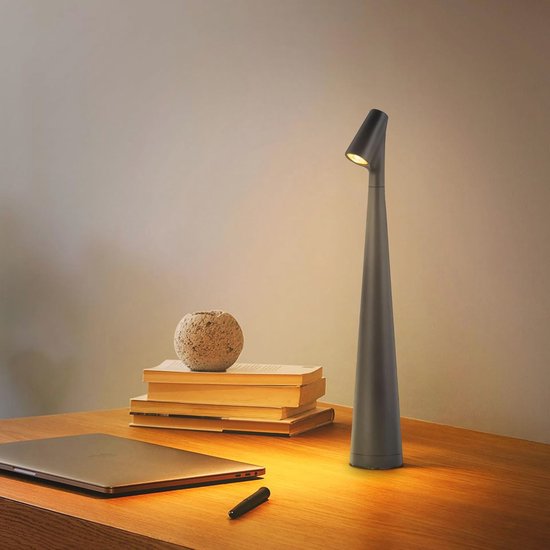 EZVALO LED Wandlamp Voor Binnen Met 5500 mAh Batterij,Draadloze Wandlamp Met Afstandsbediening,3 Kleurmodi,Kimbaar,Voor Woonkamer,Slaapkamer,Kinderen (Grijsachtig wit,2 stuks