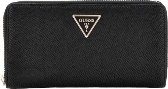 GUESS Laurel Cheque Organizer Black - Portefeuille Chic Et Élégant