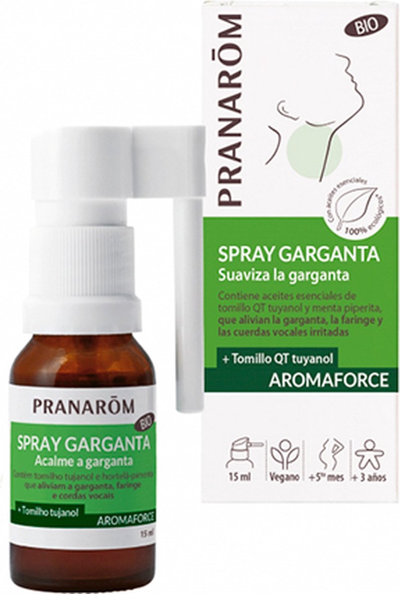 Goedkoopste Aromaforce keelspray 15 ml etherische olie | Pranarom
