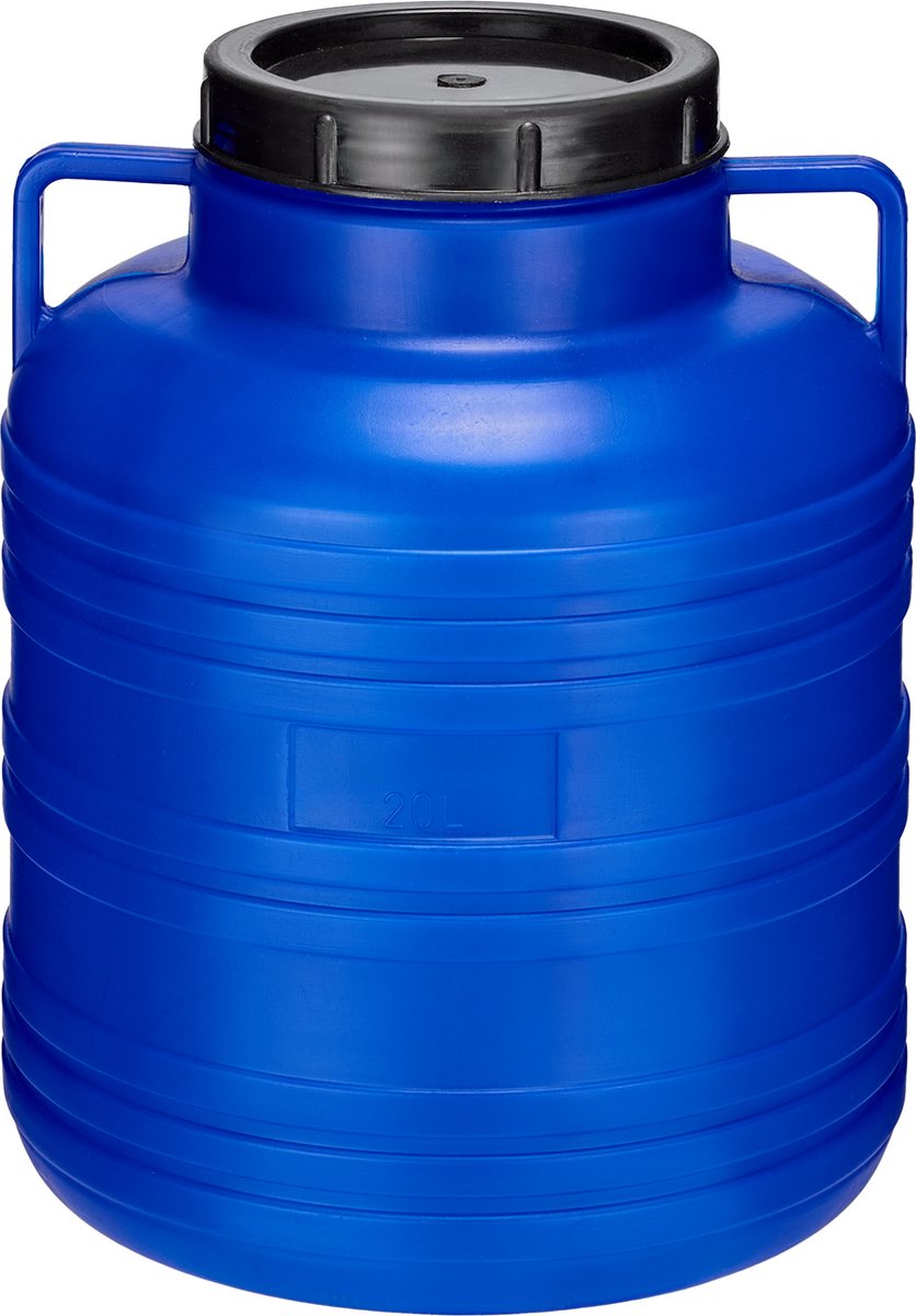 Garronda Regenton 20L kunststof vat levensmiddelcontainer van HDPE voor huis en tuin - GD-0078 Blauw