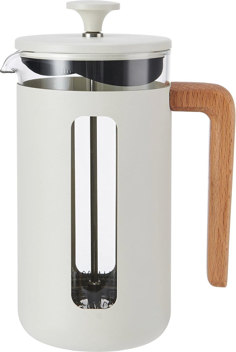 French Press Koffiezetter 8-Kops| Hittebestendig Borosilicaatglas| Duurzaam Ontwerp Voor Koffie En Thee