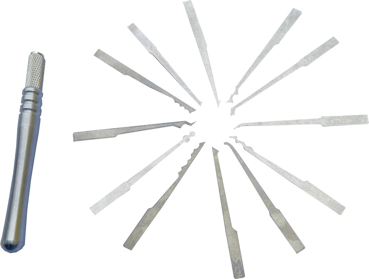 27-delige Lock Pick Set voor Professionals en Beginners - Inclusief Handgreep en Diverse Opzetstukken voor Deursloten en Autosloten — cadeau in Hobby - foto 4