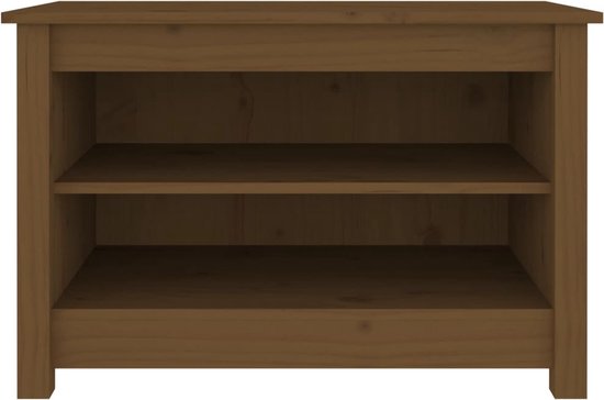 vidaXL Meuble à chaussures en pin massif marron miel Banc à chaussures - Meuble à chaussures - Bois de Grenoble - Meuble à chaussures en bois - Meubilair marron miel - Unité de rangement - Décoration intérieure