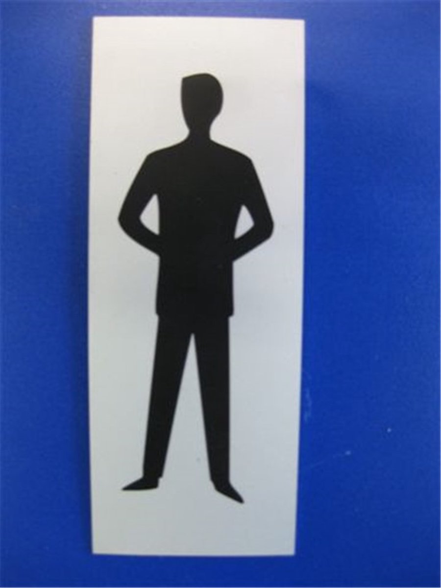 Symboolplaat 130X50Mm Alu Man