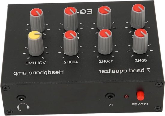 7 Band Car Audio Equalizer, 3.5mm Input Output Input 12dB High Bass Adjustment Dual Channel Digital Equalizer 7 Band Car Audio Equalizer, 3.5mm Input Output Input 12dB High Bass Adjustment Dual Channel Digital Equalizer