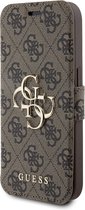 Guess 4G Métal Logo Book Case - Apple iPhone 15 Pro Max (6,7") - Marron