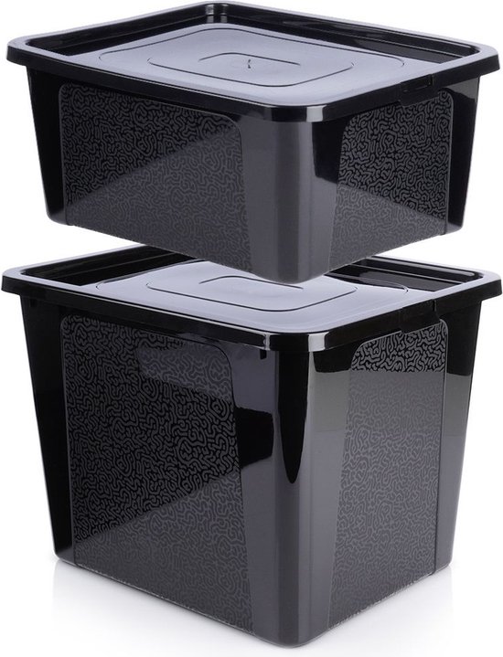 Opbergbox 20 / 30 l 2 stuks - Opbergdoos - Opslag Container | bol