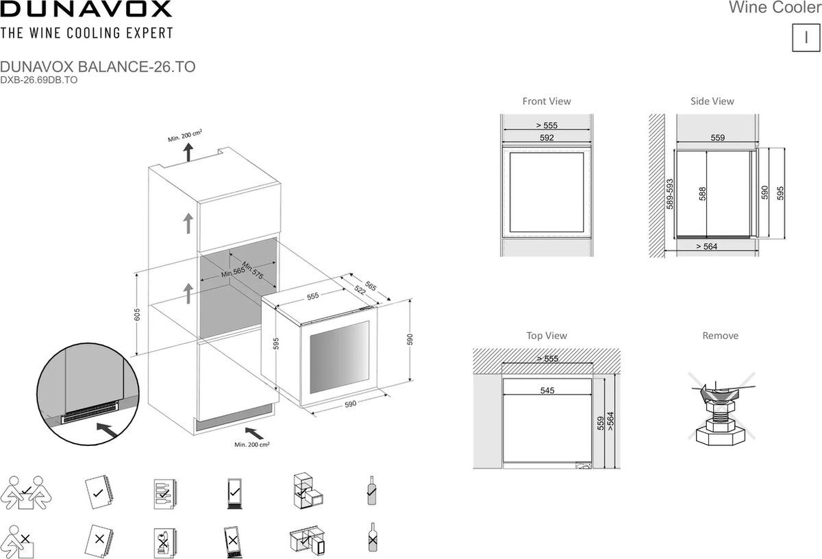 Dunavox Balance-26.TO Wijnkoelkast DXB-26.69DB.TO 2 Zones – foto 4