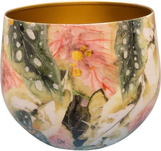 Collection TS - Pot de fleurs Monstera mystère - 17x15 - Métal et époxy - Articles pour la maison exclusifs pour l'intérieur - Handgemaakt - Impression unique - Conçu par Lammie