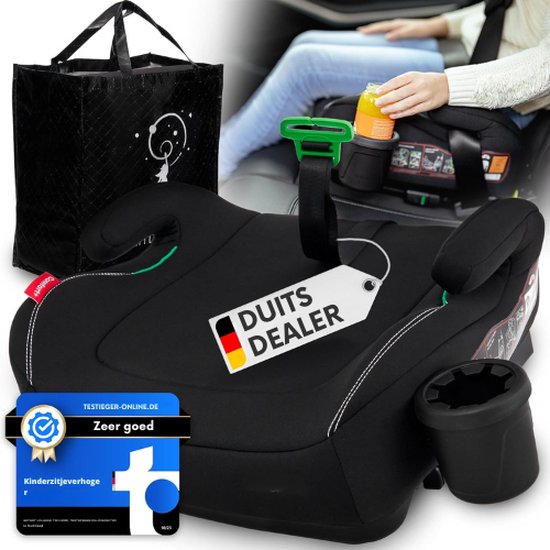 Stoelverhoger - Stoelverhoger Voor Auto - Zitverhoger Auto - Stoelverhoger Auto - Stoelverhogers - Stoelverhoger Voor Kinderen - Stoelverhoger Isofix - Zitverhoger Isofix - Zitverhogers - Zitverhoger Met Isofix - Afneembaar - Inc Bekerhouder