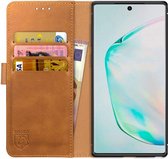 Rosso Element Samsung Galaxy Note 10 Plus Hoesje Book Cover Lichtbruin