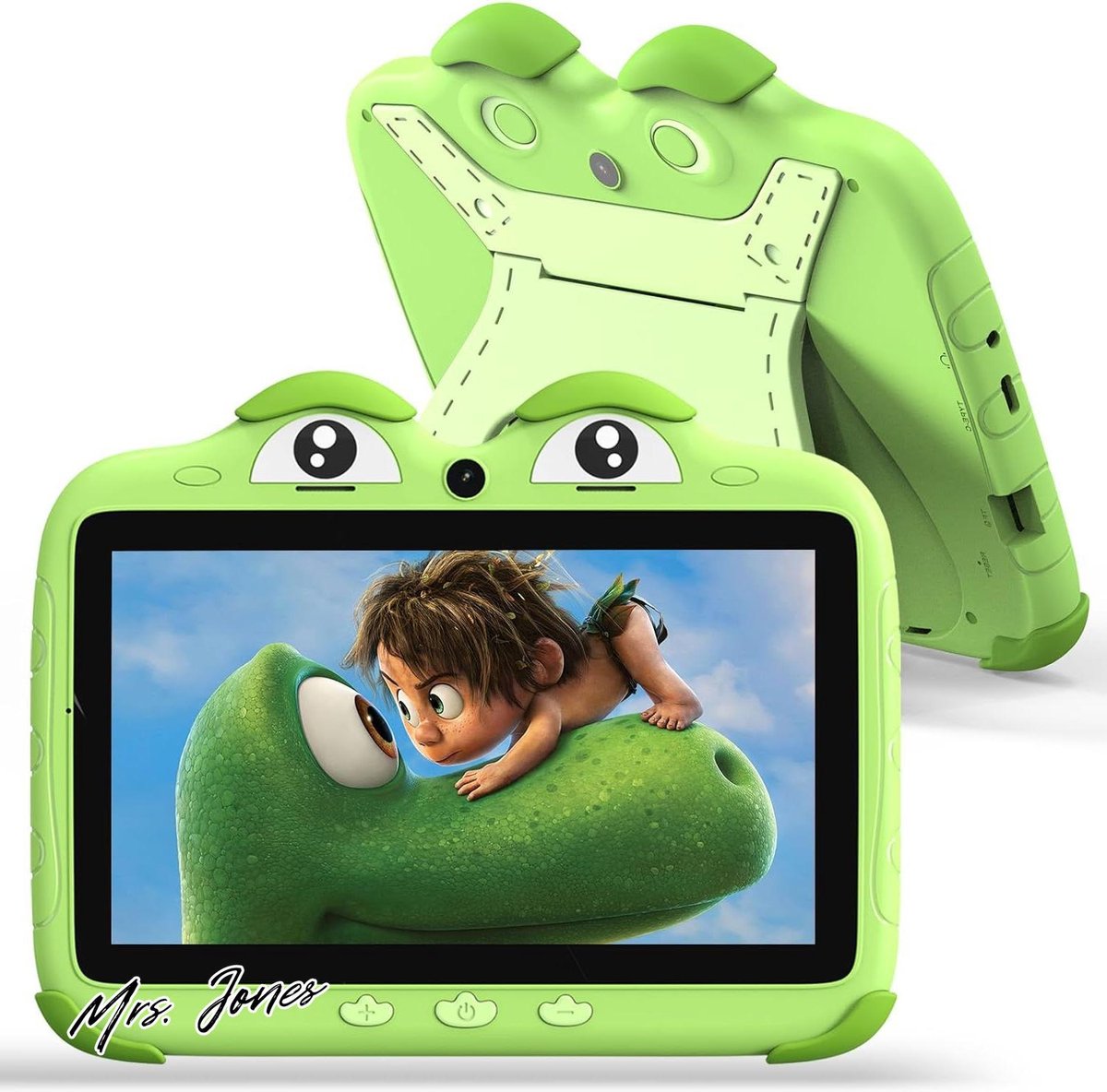 Mrs. Jones 7-inch Kids Tablet Android 7 inch Quad Core 2GB RAM 32GB ROM Children Tablet Kinderen with Youtube Google Play Geschikt Voor Jongens en Meisjes Van 3 Tot 14 Jaar Oud (Groen) .