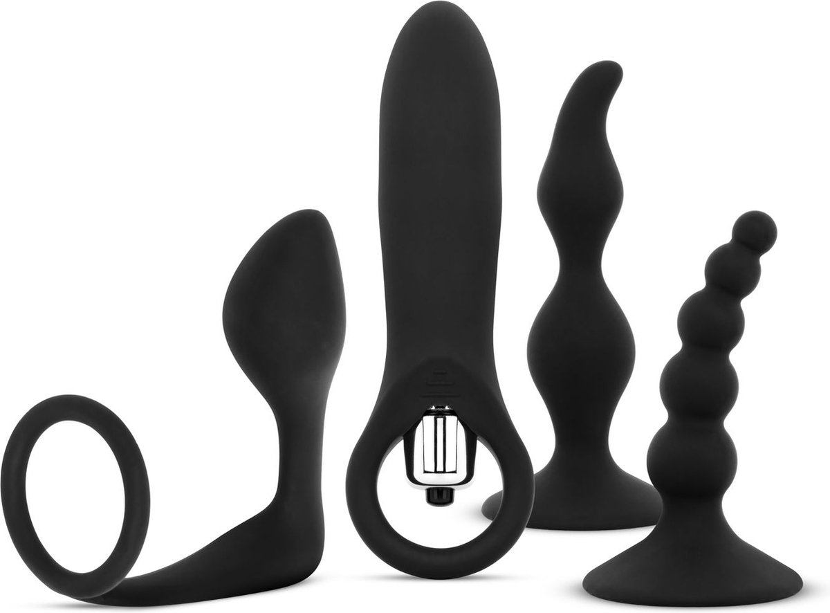 Goedkoopste Easytoys - Anale Speelgoed Set 4-delig - Zwart