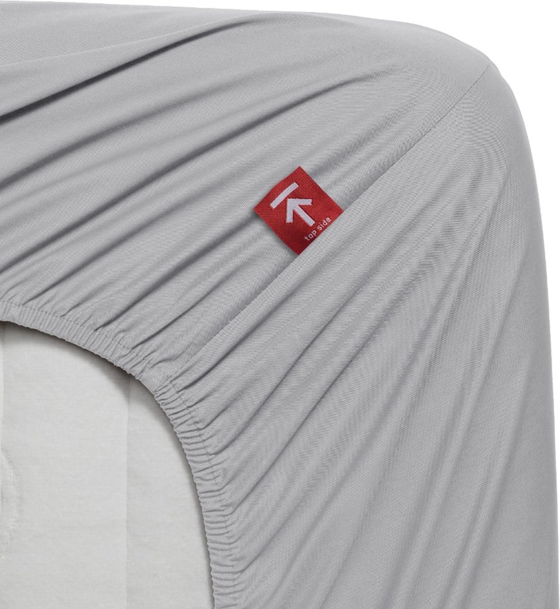 Beddinghouse - Percale-katoen - Split-topper - Hoeslaken - 180x200 cm - Licht grijs