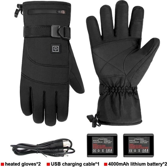 BAOTWO Verwarmde handschoenen, elektrische warme