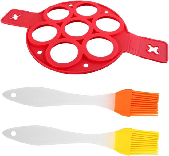 Webake Crumpet Rings Silicone 4pcs 10cm Eggs