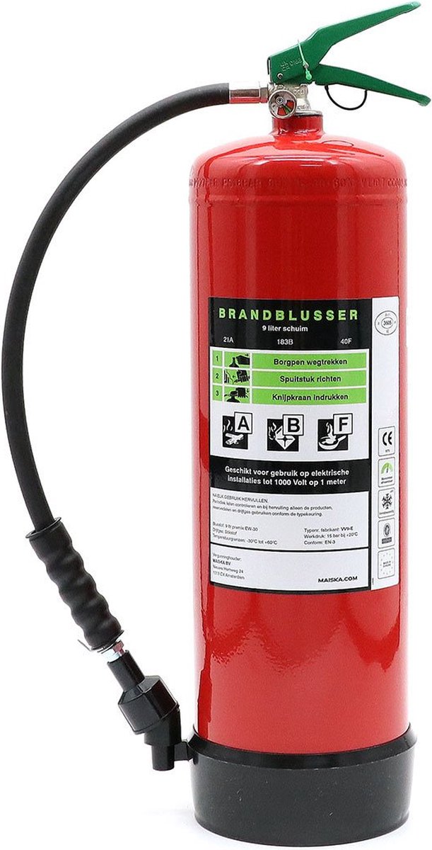 Schuimblusser Vetblusser 9 Liter vorstvrij