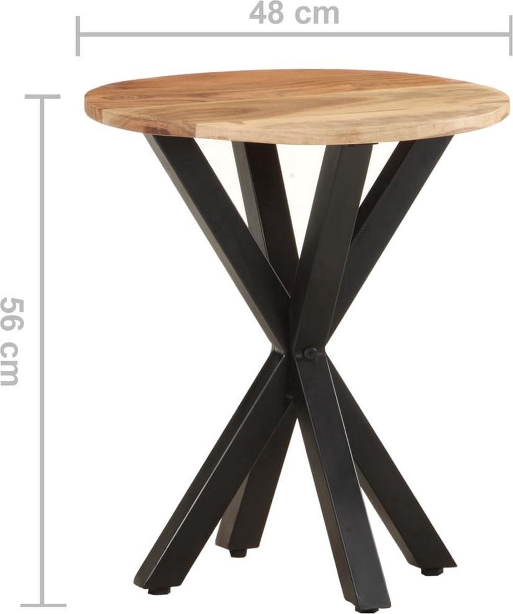 vidaXL Bijzettafel - 48x48x56 - cm - massief - acaciahout Bruin