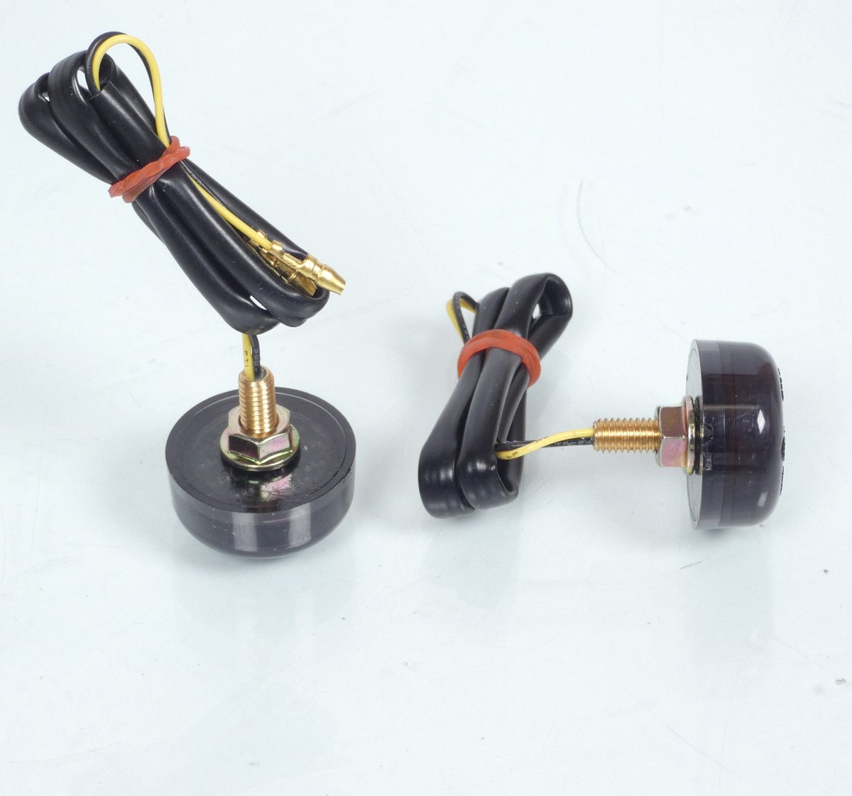 ronde gerookte led-indicator voor shin yo micro disc motorfiets achtersteun