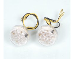 LED-knipperlicht rond transparant voor motor Shin Yo Micro Disc achterbevestiging