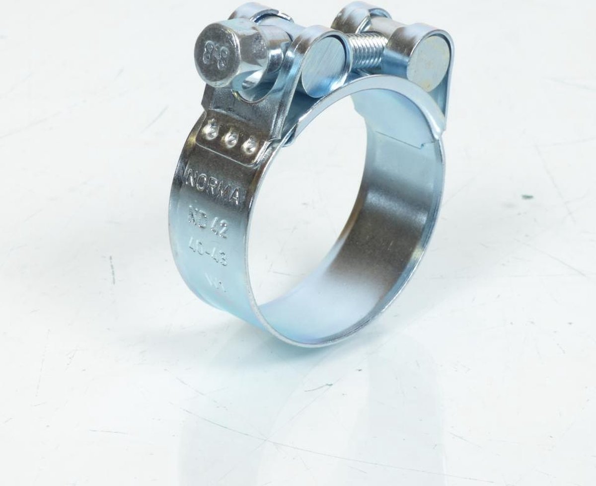 Collier de serrage à vis pour manchon pot d'échappement Ø40/43mm moto scooter