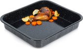 Rôtissoire Émaillée Rectangulaire 8 l, 41,5x36,5x7 cm - Plat à four - Cocotte