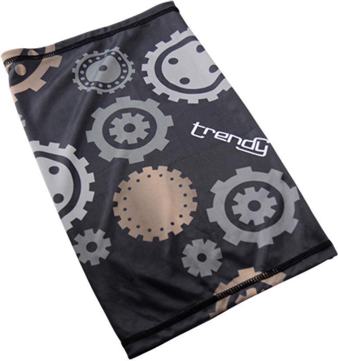 trendy nekwarmer voor in de auto neck tube black gear model 5 nieuw
