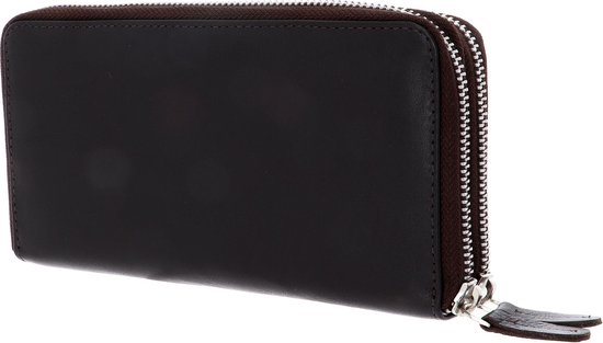 bruno banani Cuir Porte-monnaie New York Double Zip Around Wallet Brown Brun