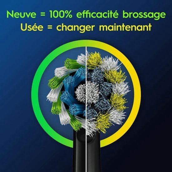 Oral-B Cross Action Pro - Opzetborstels - CleanMaximiser Technologie - Zwart - 4 Stuks