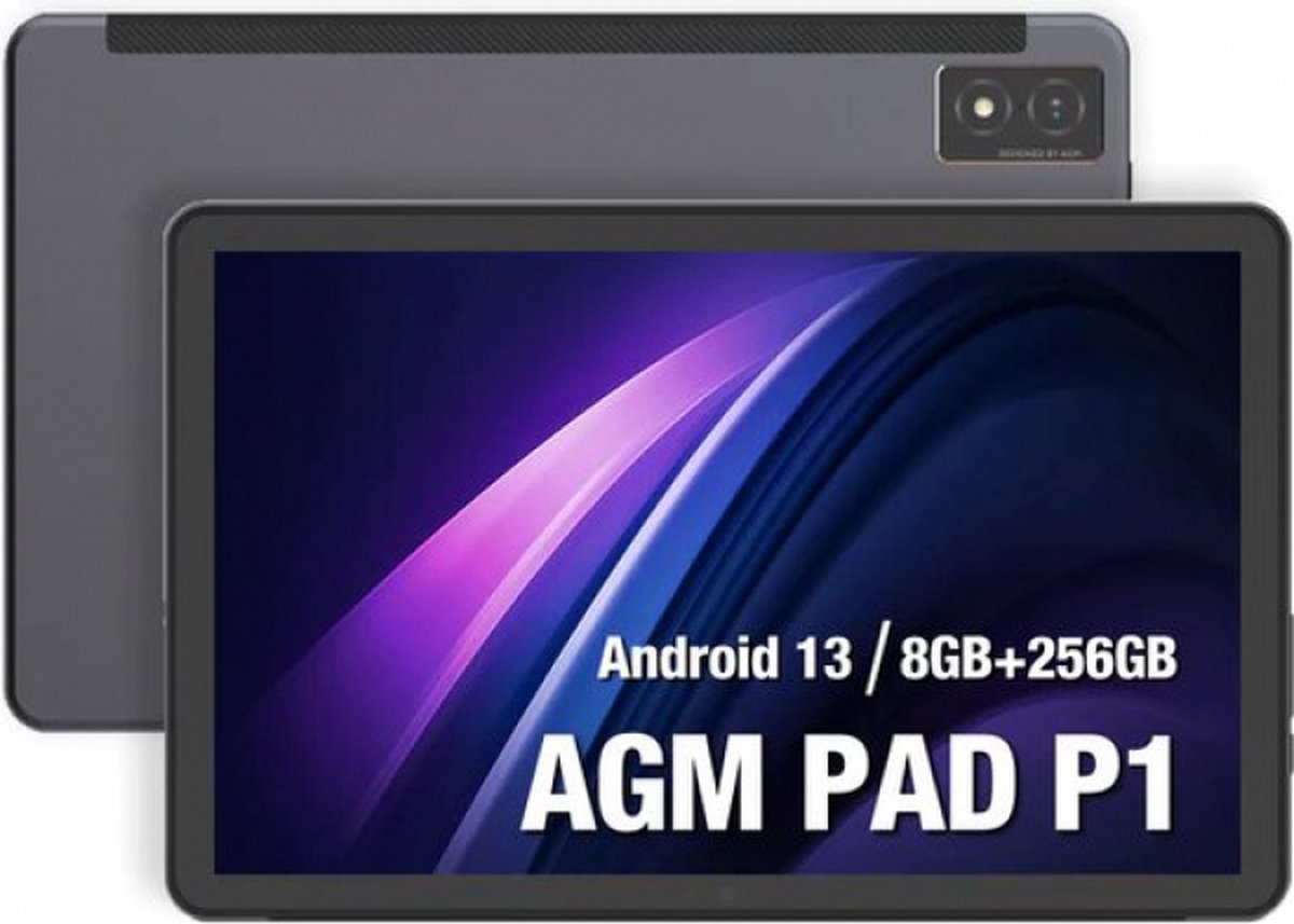 AGM P1 PAD 4G Android Robuste Tablet -IP69 - 256GB - 7000mAh - Donkergrijs