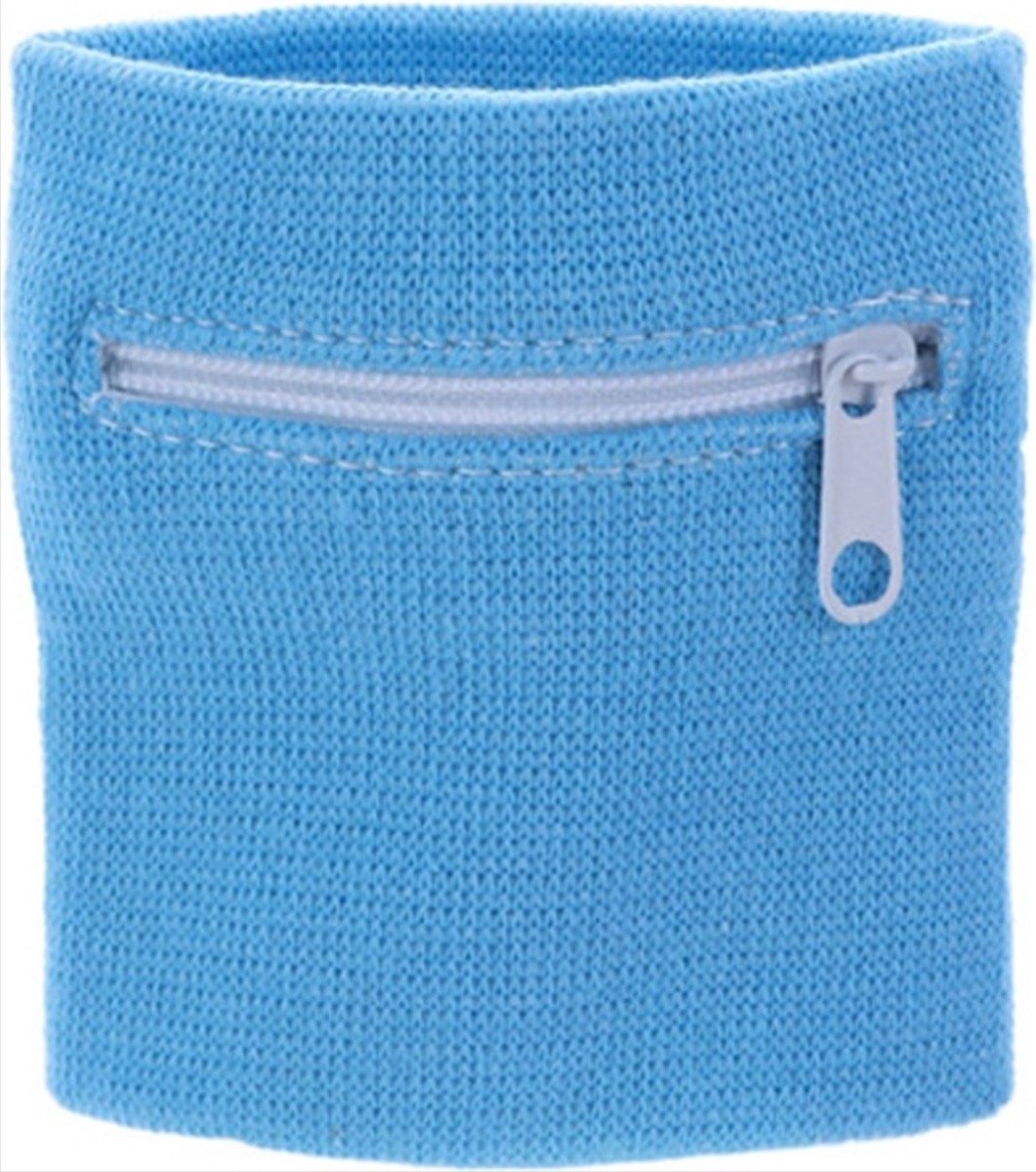 *** Pols Zweetbandje - Rits - 8 x 8 CM - Wrist Sweatband Polsbandje - Met Rits - Voor Sport en Fitness Uitgaan Festivel van Heble® ***