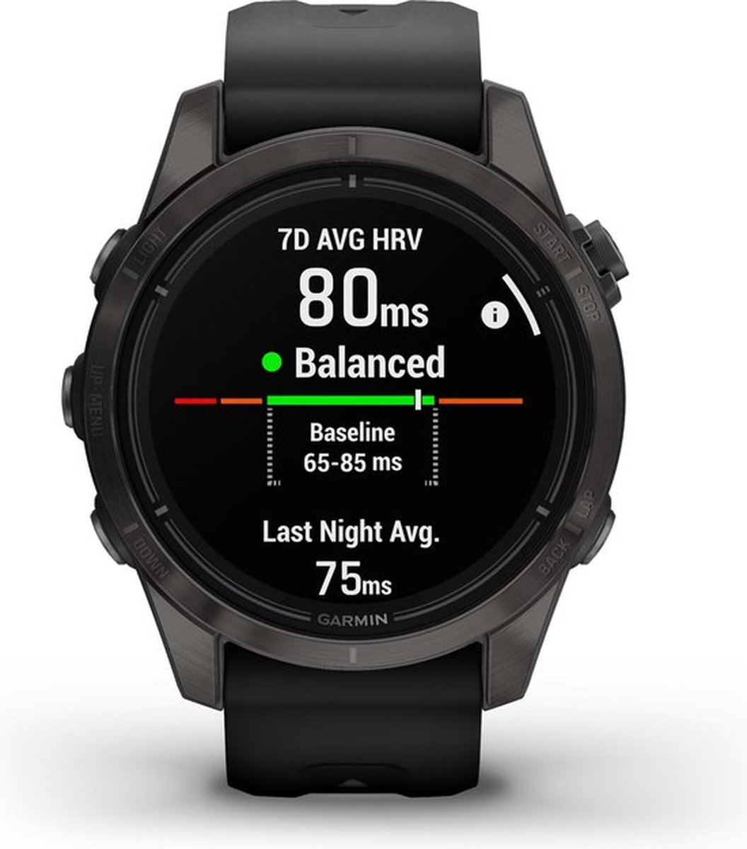 Garmin Epix Pro (Gen 2) - Sapphire Edition | 42 mm, Carbon Gray DLC titanium 010-02802-15