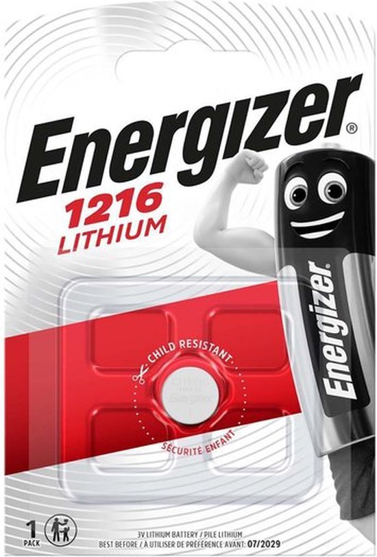 Pile bouton Energizer Lithium 3v Cr1216 par pièce