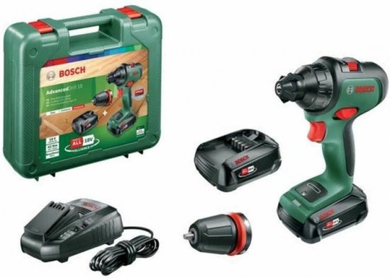 Perceuse sans fil Bosch AdvancedDrill 18 - Avec étui - Avec 2x batteries 18 V et chargeur