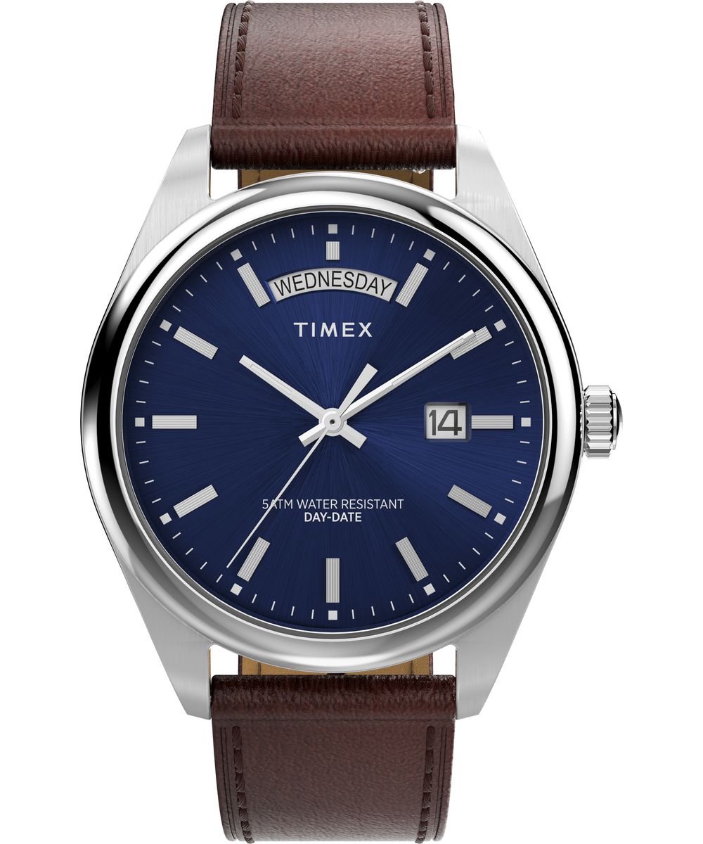 Timex Legacy TW2W57200 Horloge - Leer - Bruin - Ø 41 mm