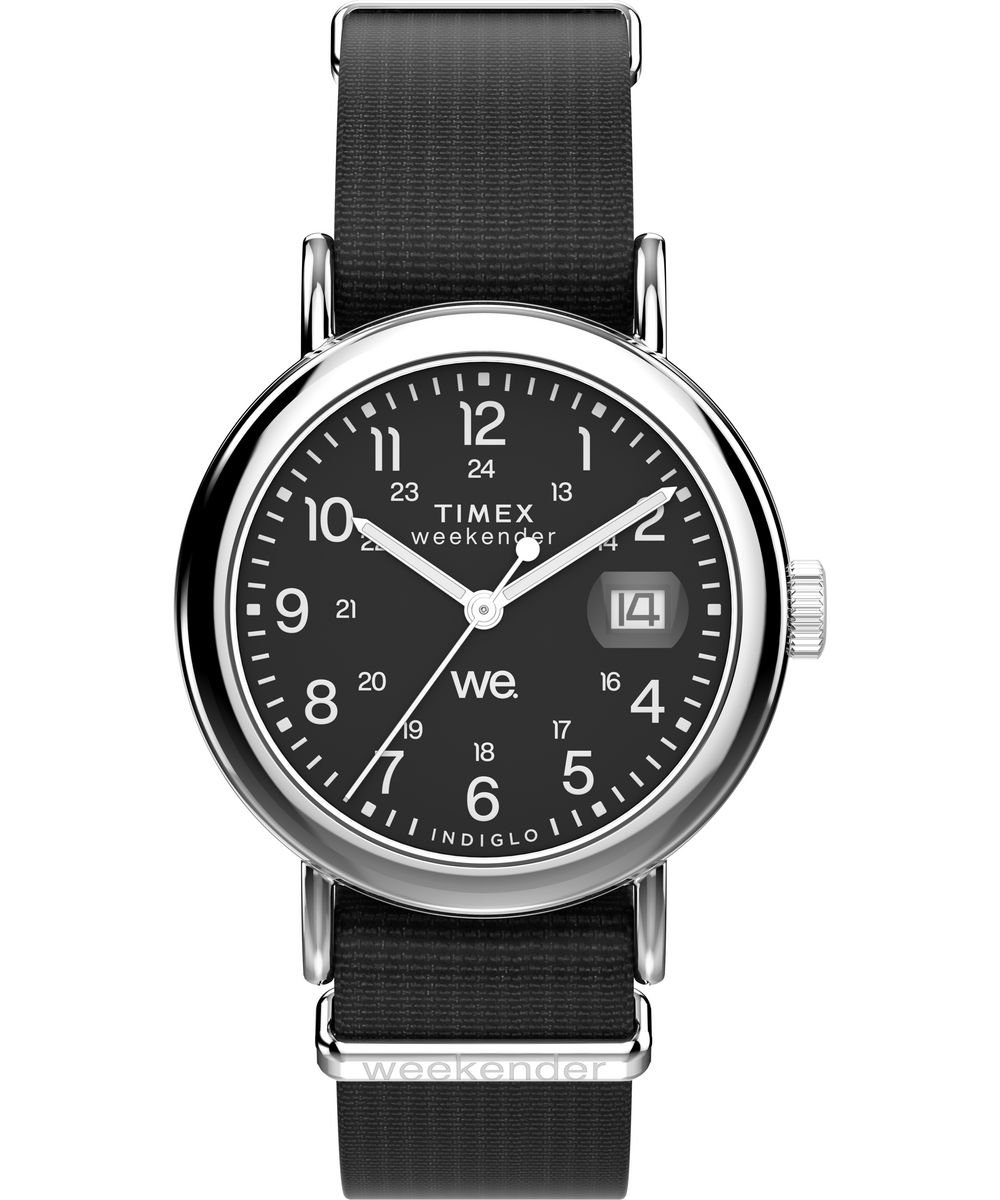 Timex Weekender Main Line TW2W85700 Horloge - Textiel - Zwart - Ø 37 mm
