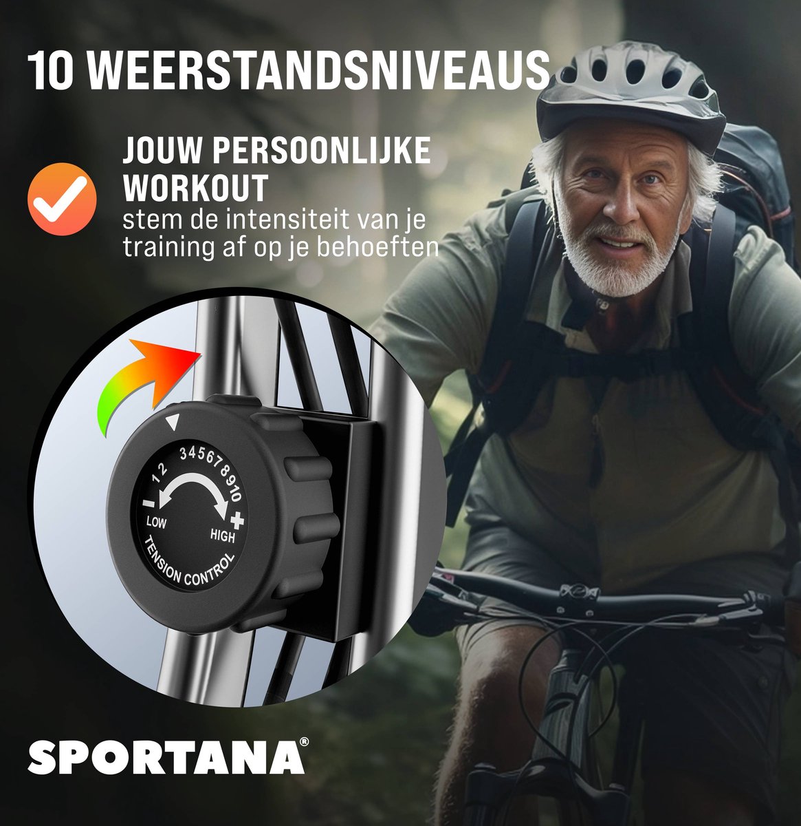 Sportana Hometrainer met Hartslagsensoren - afbeelding 2